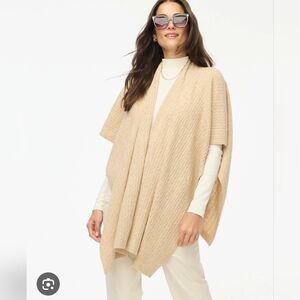 J. Crew Women's Lightweight cable-knit poncho #189